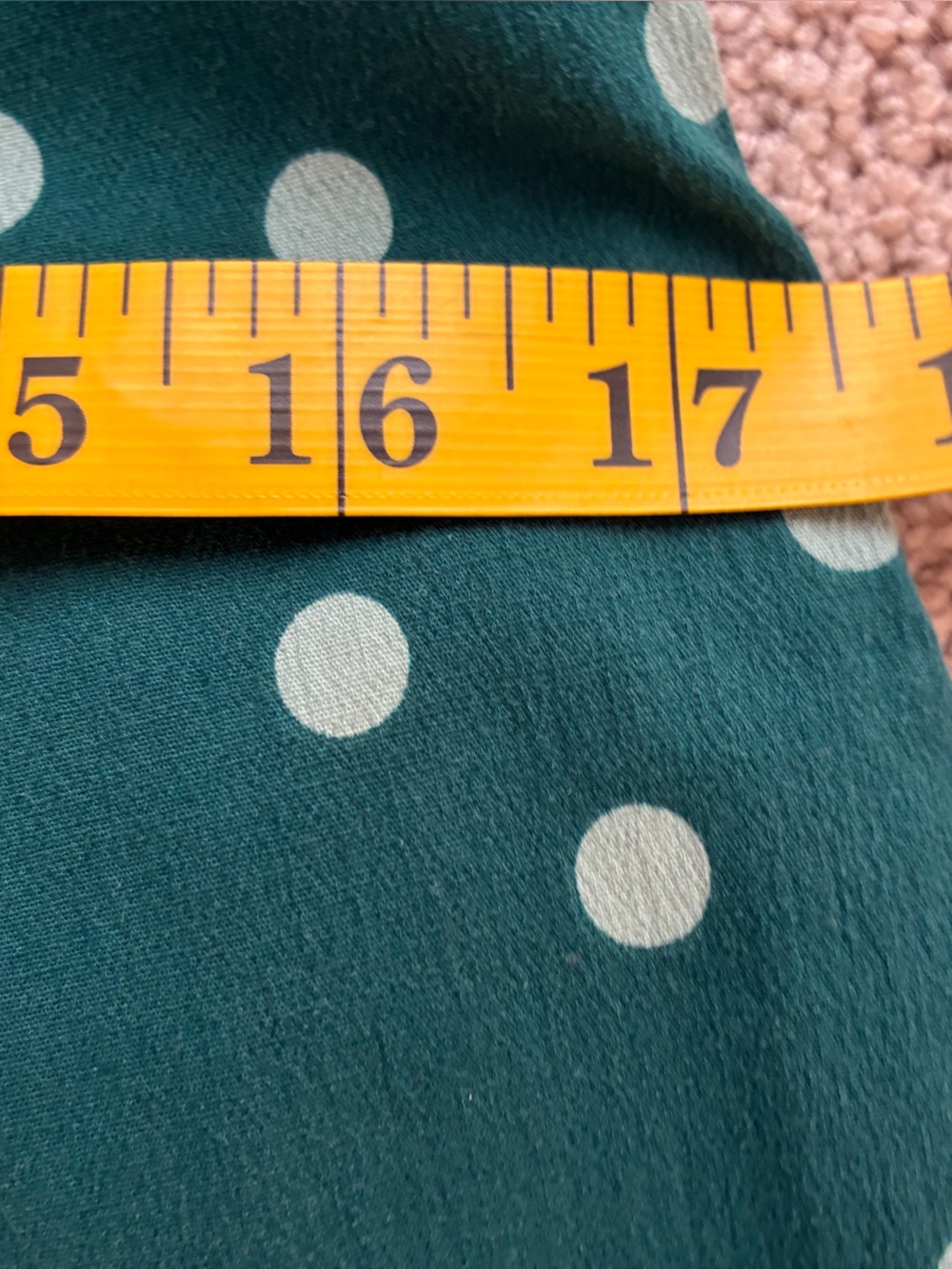 Abercrombie and Fitch green polka dot midi dress size L - Picture 5 of 6